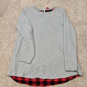 Gray & Buffalo Plaid Tunic SZ M